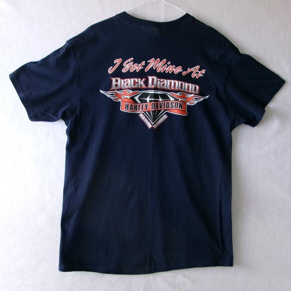 Harley-Davidson Black Diamond Marion Illinois Graphic Men's T-Shirt Large‎ - Picture 3 of 3